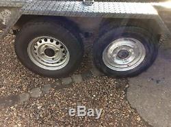 Plant Trailer Twin Axle 3ft x 7ft Farm Road Yard Tractor Twin RING HITCH