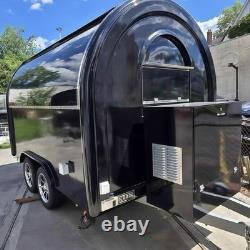 Premium Black Catering Trailer Twin Axle Mobile Food Unit