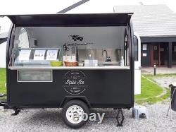 Premium Black Catering Trailer Twin Axle Mobile Food Unit