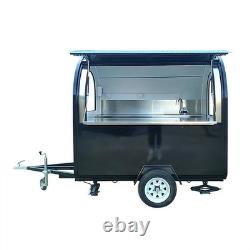 Premium Black Catering Trailer Twin Axle Mobile Food Unit