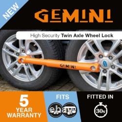 Purpleline Gemini Twin Axle Caravan High Security Wheel Clamp Lock