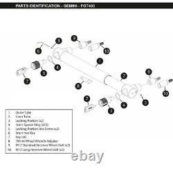 Purpleline Gemini Twin Axle Caravan High Security Wheel Clamp Lock