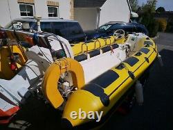 RIB Boat 5.95m on a Twin Axle Trailer