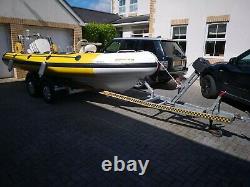 RIB Boat 5.95m on a Twin Axle Trailer