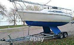 RM Twin Axle, three tonne Bilge Keel Trailer for 23-26ft boats, sealed hubs