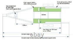 RM Twin Axle, three tonne Bilge Keel Trailer for 23-26ft boats, sealed hubs