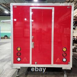 Red Mobile Food Trailer Twin Axle Catering Street Food Coffee Burger Unit