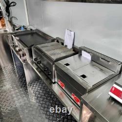 Red Mobile Food Trailer Twin Axle Catering Street Food Coffee Burger Unit