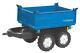 Rolly Toys Blue Mega Trailer Twin Axle 3 Way Tipping Large For Rolly Tractors