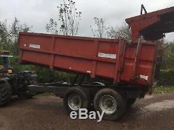 Salop smt-12p twin axle tipping trailer for tractor, horse muck, potatoes corn