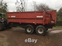 Salop smt-12p twin axle tipping trailer for tractor, horse muck, potatoes corn