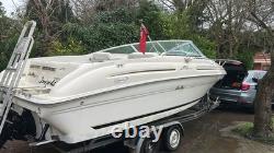 Sea Ray 215 Express Cruiser Boat with twin axle braked Trailer