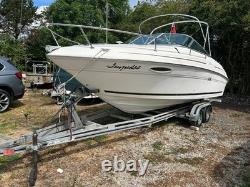 Sea Ray 215 Express Cruiser Boat with twin axle braked Trailer 1998