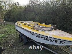 Speedboat / Jet boat, project, V8, with twin axle trailer