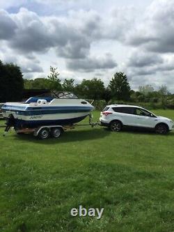 Sunbird Corsica speedboat and twin axle trailer