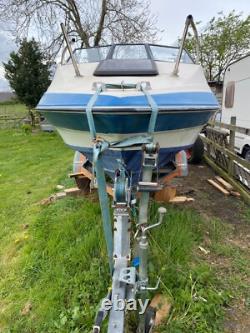 Sunbird Corsica speedboat and twin axle trailer