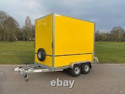 TICKNERS BOX TRAILER 8x5x6. TWIN AXLE YELLOW from Teds Trailers Liverpool