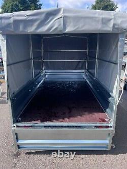 TRAILER 8ft x 4.4ft BOX COVER SIDES TWIN AXLE 250cm x 135cm 750kg UNBRAKED