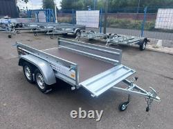 TRAILER 8ft x 4.4ft WITH SIDES TWIN AXLE 250cm x 135cm 750kg UNBRAKED