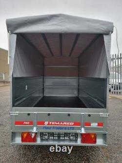 TRAILER TWIN AXLE CAR 263 x 125 750 kg with Extra Sides & CANVAS COVER H 80 cm