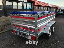 TWIN AXLE CAR TRAILER 8'7 x 4'1 750 kg EXTRA SIDES