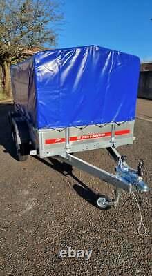 TWIN AXLE CAR TRAILER TEMARED PRO 2612/2 263 x 125 750 kg with CANVAS COVER
