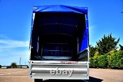TWIN AXLE CAR TRAILER WITH CANVAS COVER 8'7 x 4'8 750 kg gvw