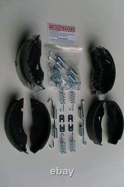 TWIN AXLE TRAILER BRAKE SHOES 160 X 35 COMPLETE AXLE SETS x 2 ALKO STYLE