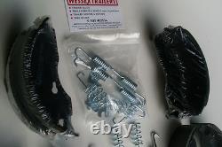 TWIN AXLE TRAILER BRAKE SHOES 160 X 35 COMPLETE AXLE SETS x 2 ALKO STYLE