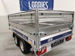 TWIN AXLE TRAILER CAGED SIDES 8'7 x 4'8 750 kg gvw