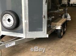 Tickners Box Trailer 10'x6'x6' 1800kg twin axle + ramp, spare wheel & side door
