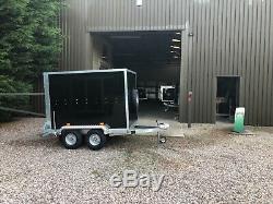 Tickners Box Trailer 7'x5'x5' with spare wheel & prop stands. Twin axle NEW