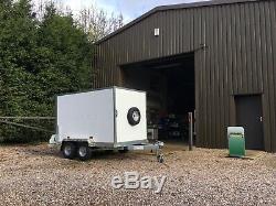 Tickners Box Trailer 8'x5'x5' with ramp, spare wheel & rear stands. Twin axle