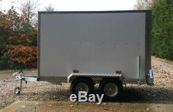 Tickners Box Trailer 8'x5'x5' with spare wheel & prop stands. Twin axle NEW