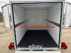 Tickners GB855 8ft x 5ft x 5ft Braked Twin Axle Box Trailer 1/2 Ramp 1/2 Doors