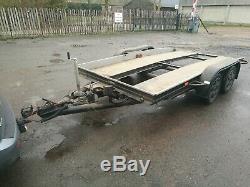 Tilted Twin axle car trailer transporter 12ft