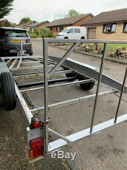 Track Car transporter trailer twin axle lawn mower & winch Hydraulic Tilt Bed