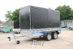 Trailer 10ft X 5ft 1300kg Twin Axle Braked With Canvas Cover