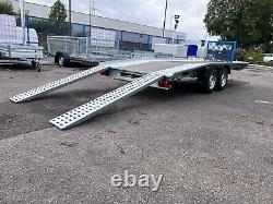 Trailer 4.5m x 2.1m 2700kg BEAVER TAIL Twin Axle 15ft x 6.9ft WHEEL SIZE 13