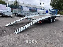 Trailer 4.5m x 2.1m 2700kg BEAVER TAIL Twin Axle 15ft x 6.9ft WHEEL SIZE 13