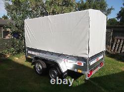 Trailer 9FTx4FT TWIN AXLE Box Small Camping Car 2,70 x 1,32 m +150cm COVER