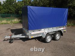 Trailer Box Small Camping Car 9FT x 4FT TWIN AXLE 2,70 x 1,32 m+150cm CANOPY