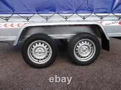 Trailer Box Small Camping Car 9FT x 4FT TWIN AXLE 2,70 x 1,32 m+150cm CANOPY