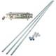 Trailer Brake Rod Linkage 3m M10 & Twin Axle Compensator For Threaded Cables