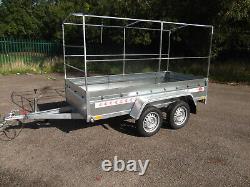 Trailer TWIN AXLE 2,70 x 1,32 m+150cm CANOPY
