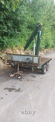 Trailer Twin Axle With Crane