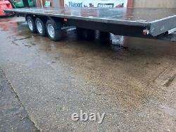 Trailer Twin Car Transport Triple axle plant 3500kg digger flatbed recovery 3.5T