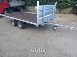 Trailer flat bed light weight transport twin axle quad bike 4x4 farm gator horse