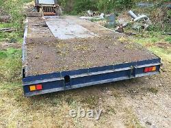 Trailer large 12 tonne twin axle drag beaver tail on air suspension 50mm tow eye