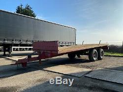Triffitt Agricultural Twin Axle Flat Bed Trailer (straw, Hay, Silage, Plant)